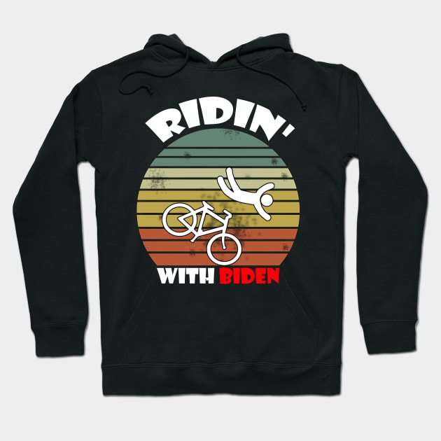 Joe Biden Falling With Biden Funny Ridin With Biden Hoodie by Trendy_Designs